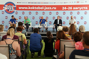 News conference on the 16th Koktebel Jazz Party international music festival